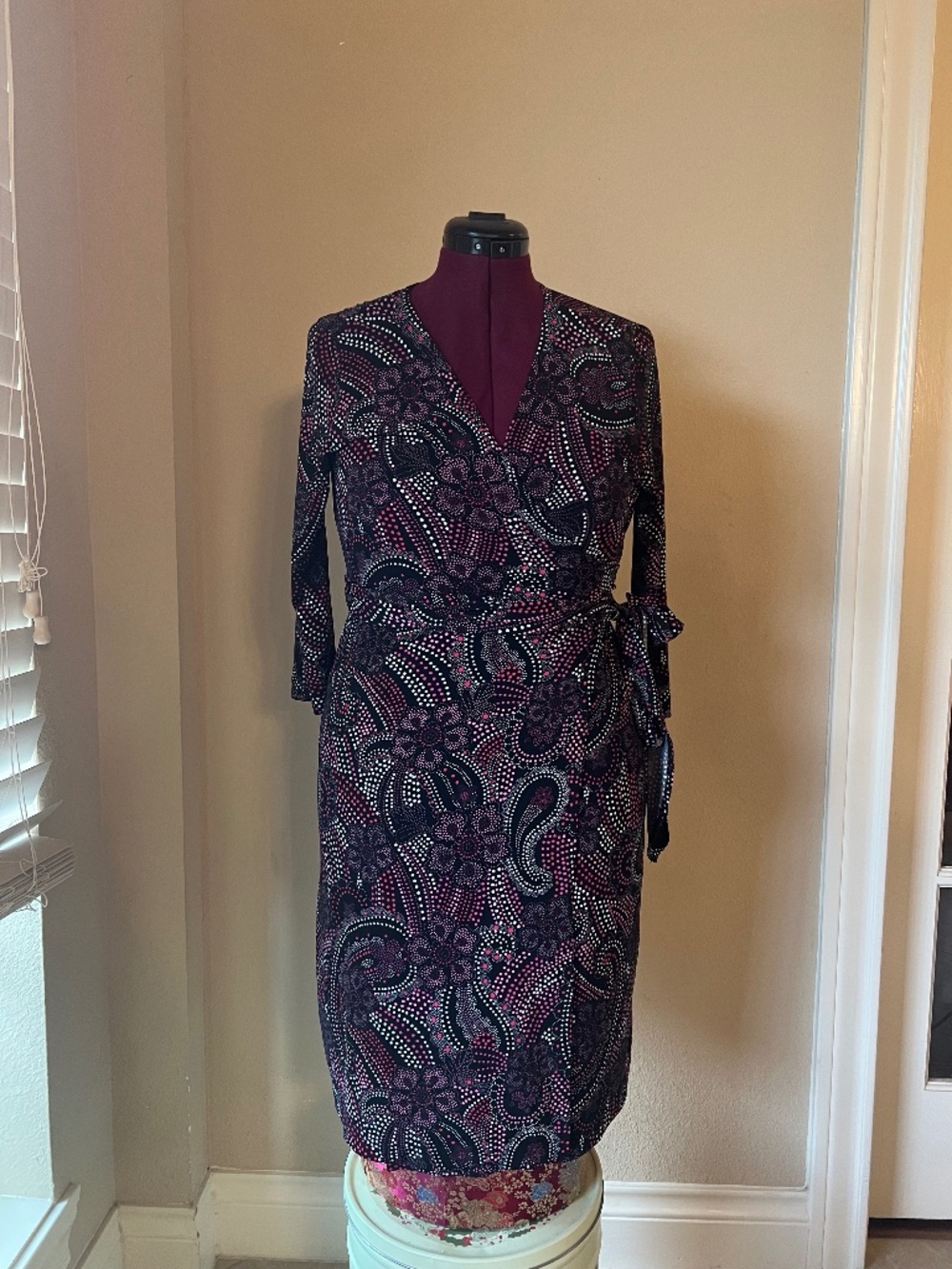 Japanese Weekend maternity wrap dress.